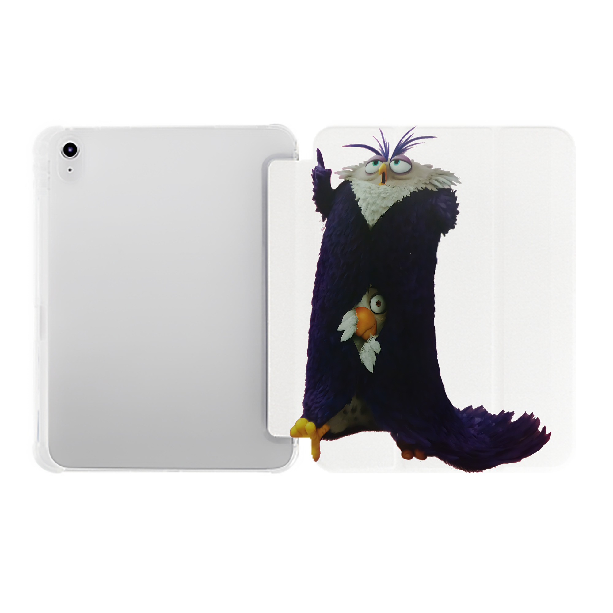 （画像用） Angry Birds アングリーバード IPad ケース ペン収納付き 三つ折りスタンド PUレザー×シリコン 対応機種9.5/10.5/10.9インチ